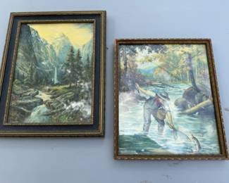 Vintage fishing print