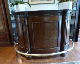 Pair of lighted cabinets for display, electronics, wine, glasses, collectibles, free standing bar