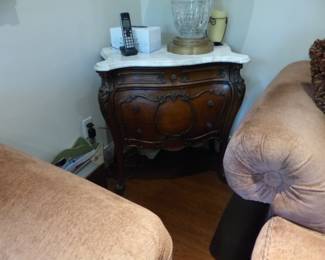 Bombay chest with marble top