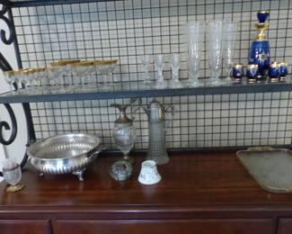 Glassware, silverplate