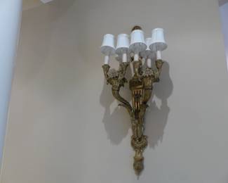 Pair of bronze sconces