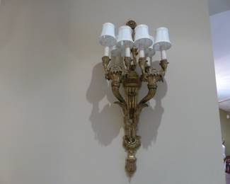 Pair of bronze sconces