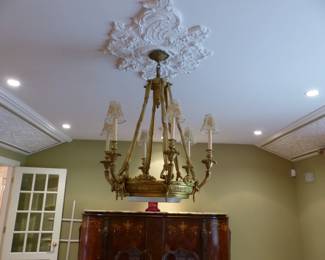 Antique bronze chandelier