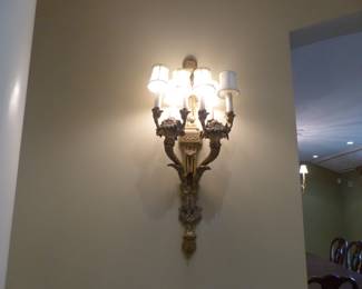 Pair of bronze sconces
