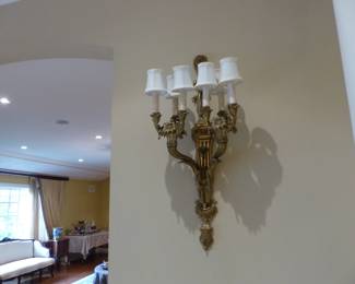 Pair of bronze sconces
