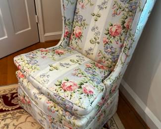 Cottage chic floral bedroom chair