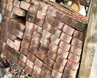 Several stacks of bricks