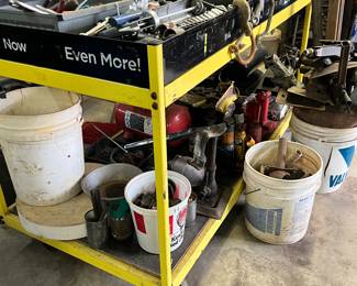 Rolling cart full of tools