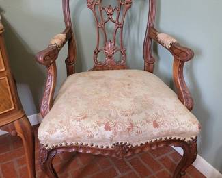 Antique Georgian Style Chair with Nail Head Detail