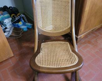 Folding Wicker Rocker