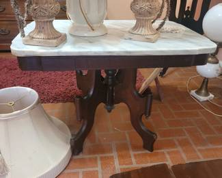 Marble Top Eastlake Coffee Table