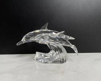 Lot 990 Vintage 1990 Swarovski Dolphins Lead me Figurine