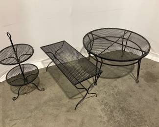 Lot 3971 Metal Outdoor Patio Tables Plant Stand
