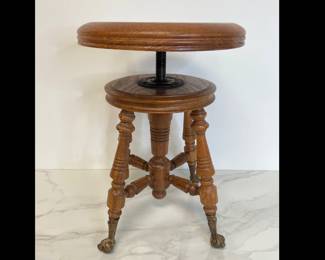 Lot 4430 Vintage Adjustable Piano Stool or Plant Stand