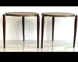 Lot 4421 Vintage Round Stacking Nesting Side Tables