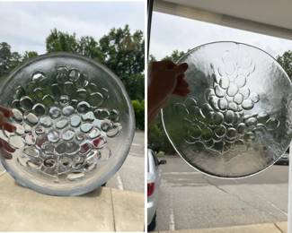 Lot 4401 Vintage Kosta Boda Grape Pattern Platter Bowl