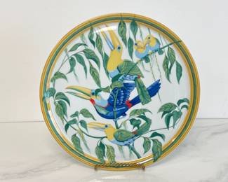 Lot 4451 Vintage Hermes Toucans Porcelain Limoges Cake Platter