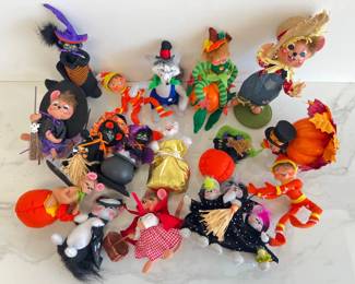 Lot 4441 Annalee Halloween Thanksgiving Holiday Dolls