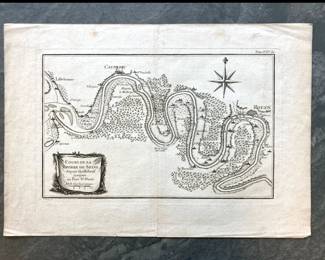 Lot 974 Antique Map Cours de la Riviere Seine ca. 1764 from Bellins Atlas