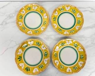 Lot 4320 Vintage Ceramica Salimene Italian Chicken Plates