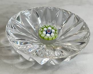 Lot 4343 St Louis France Crystal Millefiori Stars Glass Paperweight