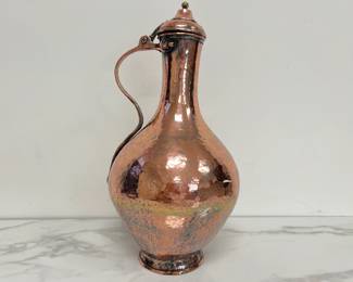 Lot 4399 Antique Persian Tinned Copper Pitcher