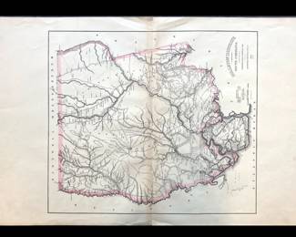 Lot 964 Vintage Map Colleton District 1825 South Carolina Reprint Mills Atlas