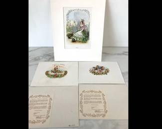 Lot 976 Vintage French Flower Fairy Illustration Hand Colored Plate Vintage Cigar Advertising Tobacciana