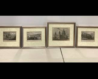 Lot 4313 Hand Colored Engravings Wall Art European Scenes
