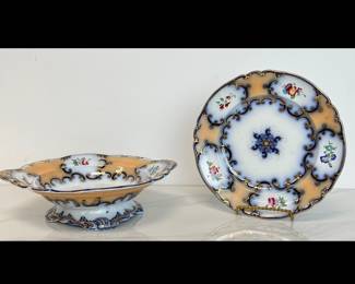 Lot 4383 Antique Staffordshire Gaudy Welsh Serving Bowl Plate