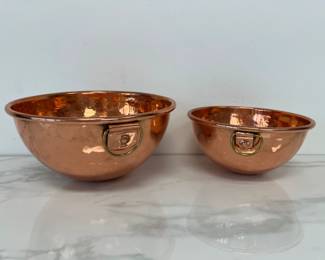 Lot 4322 Divertimenti London Copper Mixing Bowls