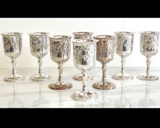 Lot 4474 Silver Plated Goblets