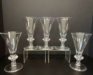 Lot 4334 Steuben Crystal Glass Water Goblets
