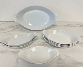 Lot 4393 Apilco Unmarked Porcelain Au Gratin Baking Dishes