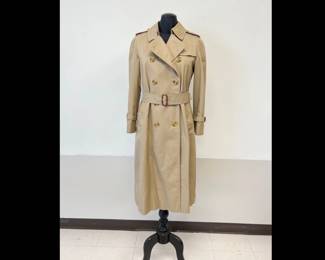 Lot 4280 Ladies Burberry Long Trench Coat 6 Petite