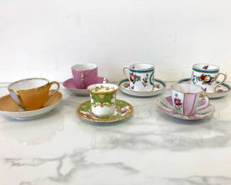 Lot 4388 Antique Cups Saucers Spode Trapnell Coalport Sevres Style Halsey Fifth Ave