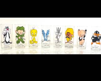 Lot 4411 Vintage Pepsi Looney Tunes Drinking Glasses