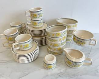 Lot 4461 Vintage Lenox TemperWare Summer Spice Plates Bowls Cups