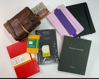 Lot 991 NewUnused Journals Handmade Leather Rhodia Papier Moleskine Oxford Bucket List