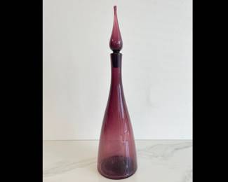 Lot 4458 Blenko Amethyst Purple Glass Decanter
