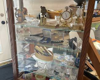 Showing the contents of the upright showcase