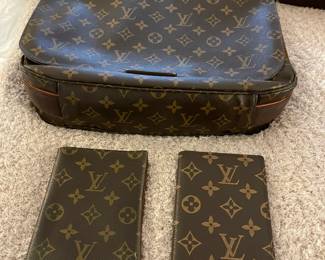 Louis Vuitton over shoulder bag, passport case and billfold/CC case