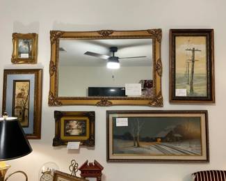 Great art, signed by the artists, mirror