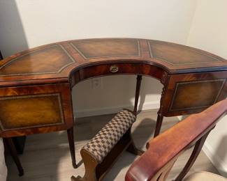 Antique Demilune table, we have two of these tables, rocking foot rest