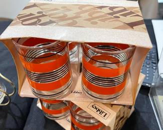 Vintage Libbey glasses in original card sleeves