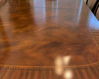The top of the table showing inlay details