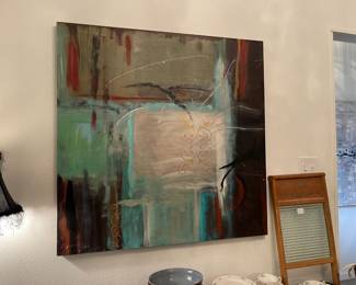 Large art piece, signed