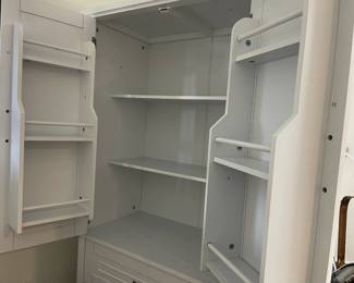 Inside the white cupboard