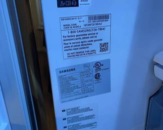 Label information for the Samsung Smart Fridge