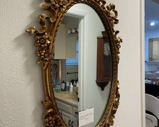 Wood carved mirror